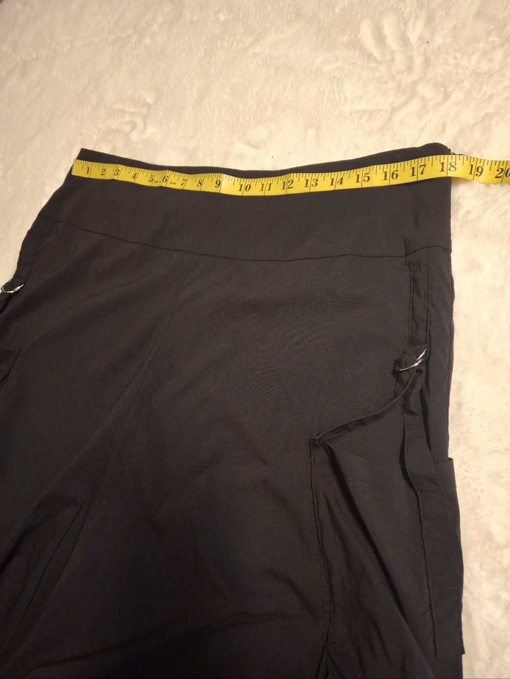 Alison Sheri Black Gothic Utility Skirt D-Ring Pocket Stretch Women Size X-Large - Picture 13 of 16
